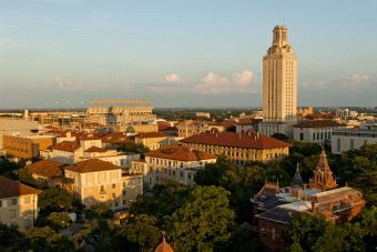 Bird's eye view of UT Austin campus. Photo by Marsha Miller.