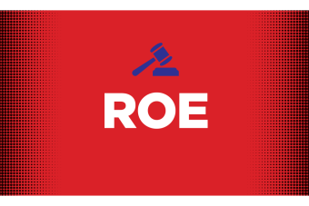Read graphic with the title ROE and a purple gavel in the center