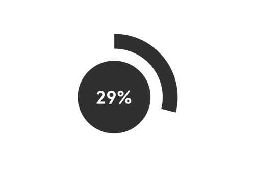 29% pie chart graphic