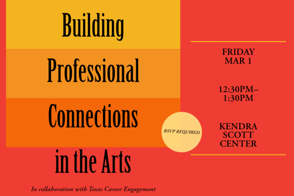 Banner for Building Professional Connections in the Arts program