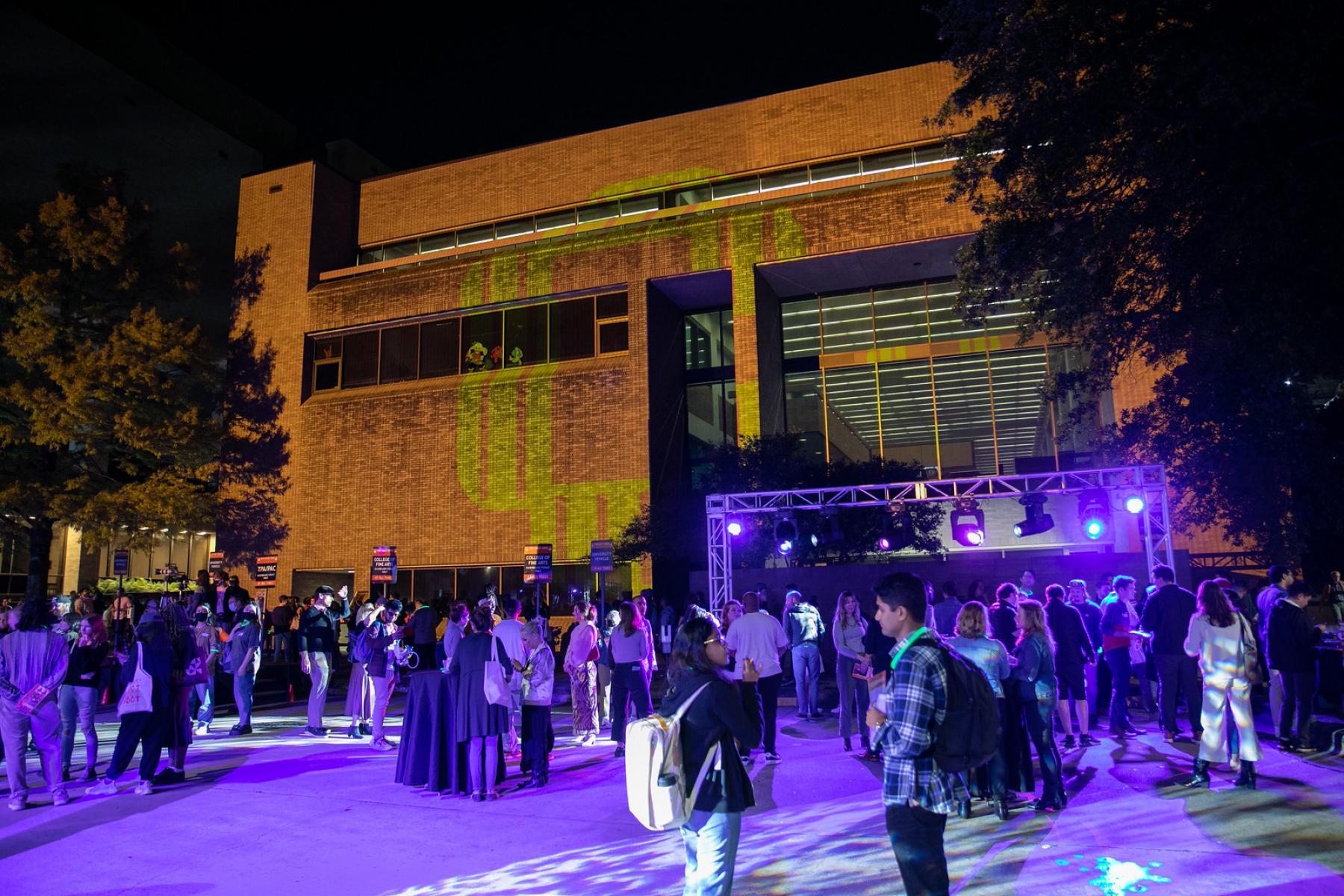 The loading dock next to the Performing Arts Center was converted into an interactive event space for Austin Design Week in November.
