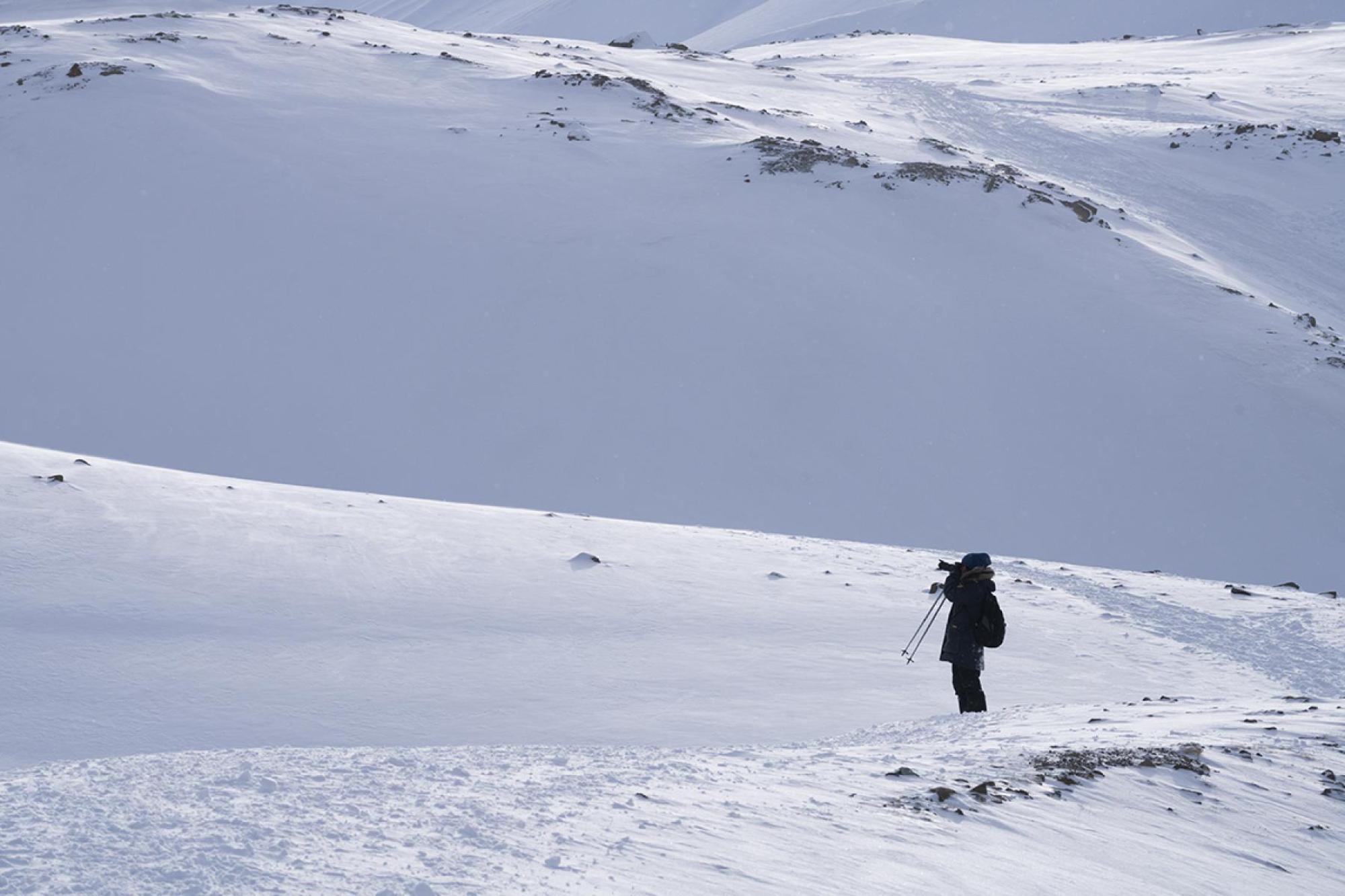 Liu visited the Longyearbreen Glacier in Svalbard, Norway during her residency as she explored the effects of climate change on local cultures in the Arctic Circle.