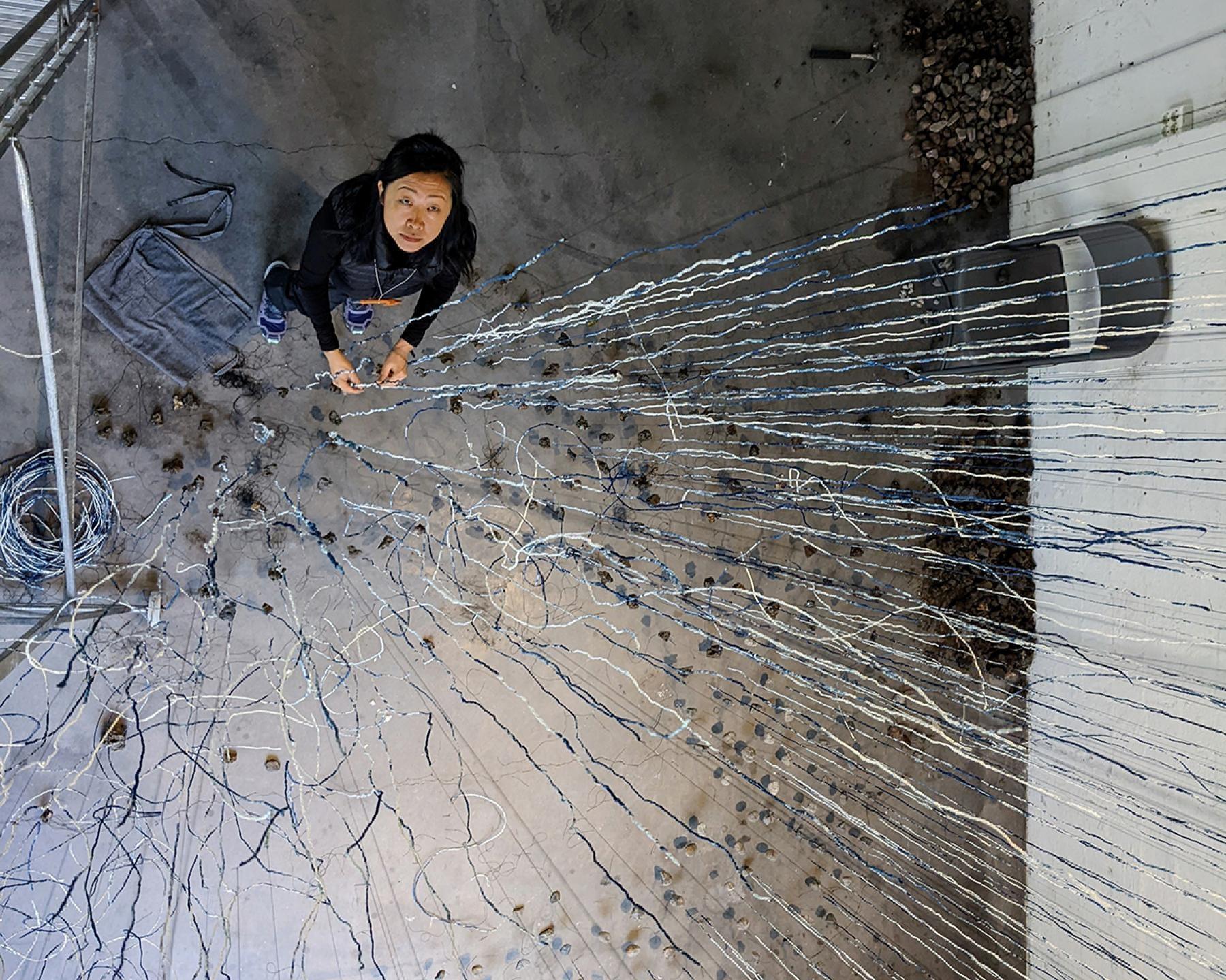 Beili Liu installs Still Winds in Fiskars, Finland as part of the Fiskars Village Art and Design Biennale in May.
