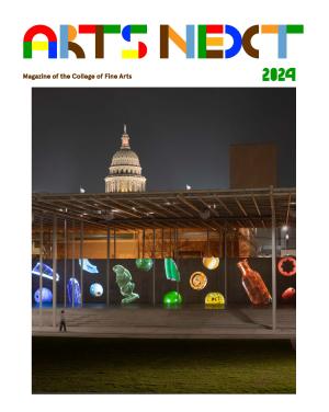 ArtsNext Magazine 2024 Cover image: New public art installation by Professors Teresa Hubbard and Alexander Birchler brings pieces of Austin history to life in Waterloo Park