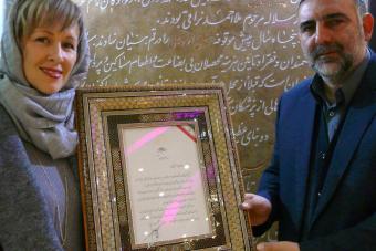 Associate Professor Stephennie Mulder received the World Prize for Book of the Year from the Iranian Ministry of Culture.
