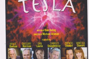 A poster for Dan Duling's play Tesla