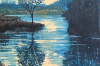 Kathryn St. Clair painting of a river