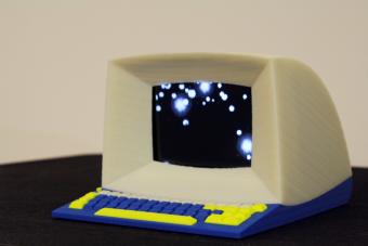 An old 1980s computer as art