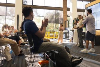 H-E-B Digital employees speaking as a part of the Career City Limits Speaker Series
