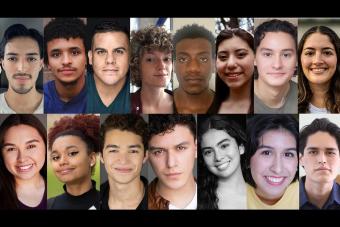 Headshots for the 15 actors performing in Romeo y Juliet