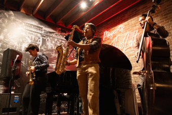 Jazz Musicians Playing in a Club