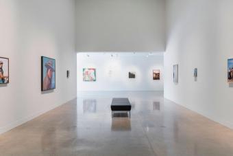 Center Space gallery with student work installed