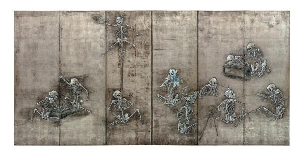   <img loading="lazy" src="/sites/aah/files/2023-11/bailey-bradley-hero.jpg" width="2733" height="1448" alt="Pair of six-panel screens; ink, color, gold pigment and silver leaf on paper" />

