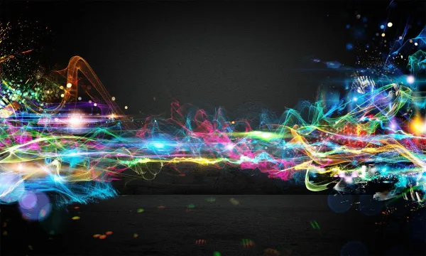 abstract issue of electronic lights in motion