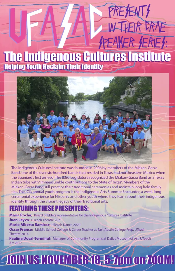 Flyer for Indigenous Cultures Institute