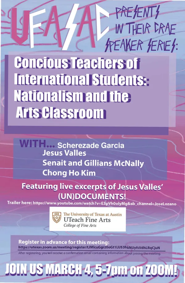 Flyer for the UFASAC Conscious Teachers Panel Discussion