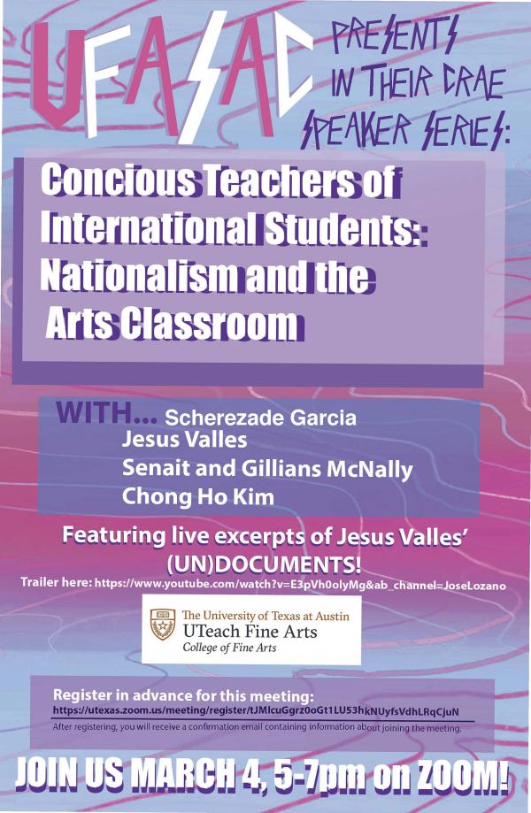 Flyer for the UFASAC Conscious Teachers Panel Discussion