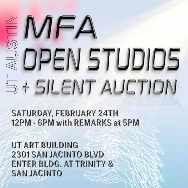 flyer for MFA open studios