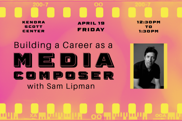 Banner for Media Composer career conversation with Sam Lipman