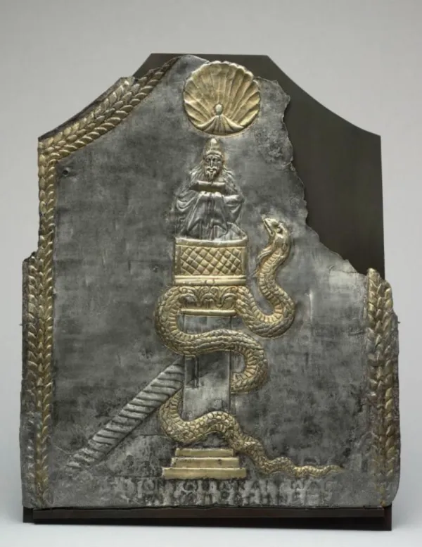 image of a relief votif from the Louvre