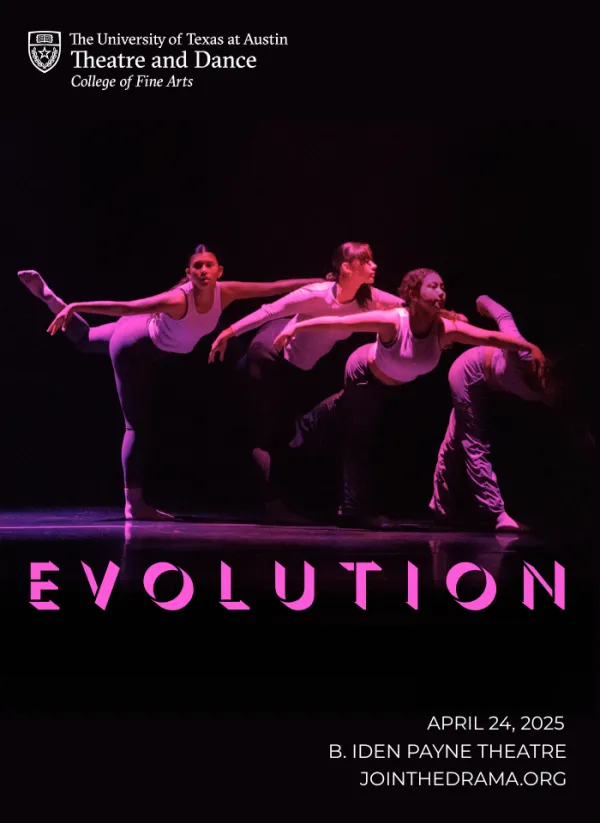 Black and Hot pink Poster for Evolution dance performance