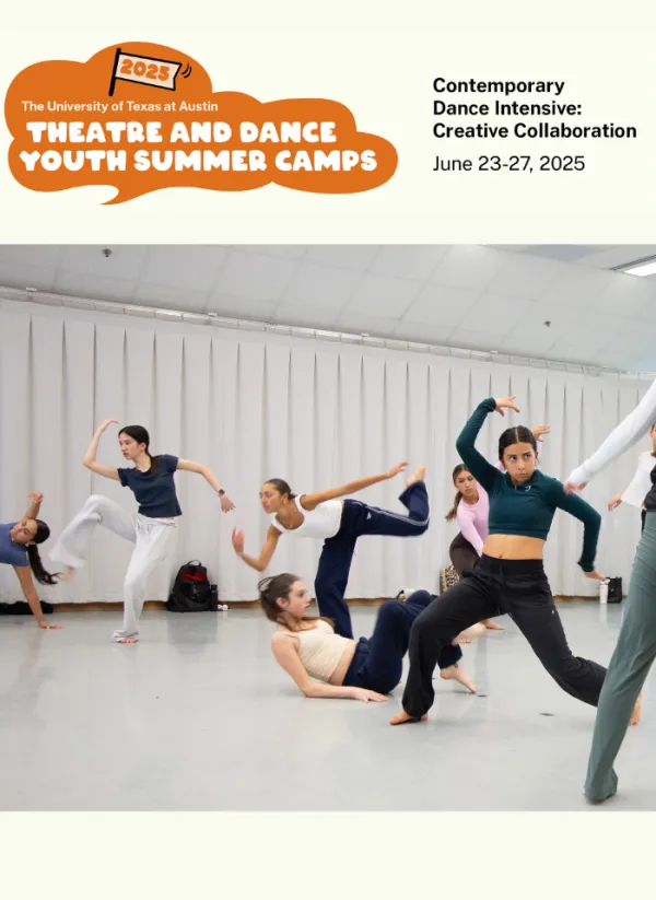 poster for Theatre and dance youth summer camp dance intensive