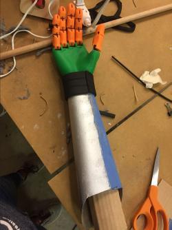 a robot hand and arm