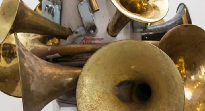 an image of brass instruments in a sculpture