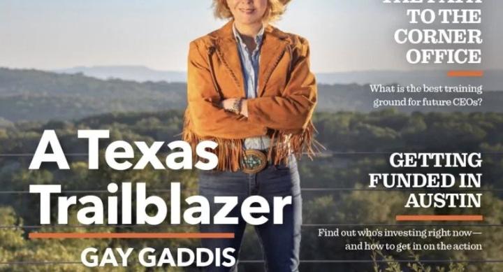 COFA member Gay Gaddis graces the cover of Texas CEO Magazine this quarter sharing her inspiring story as a successful business founder, author and artist