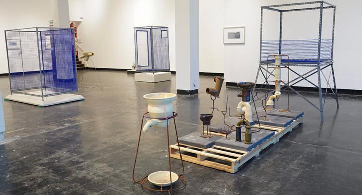 Installation view of Ariel Wood's "rest, raze, cullect" exhibition