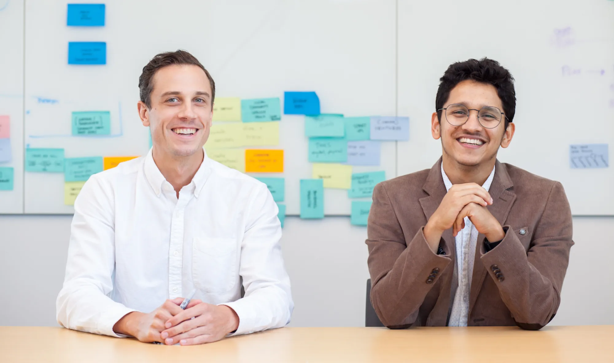 Graduate students in Design Eric Zimmerman, left, and Ajinkya Barve