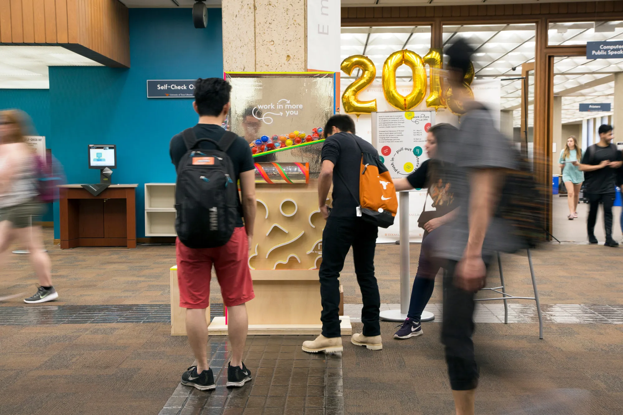 Art installation in the library