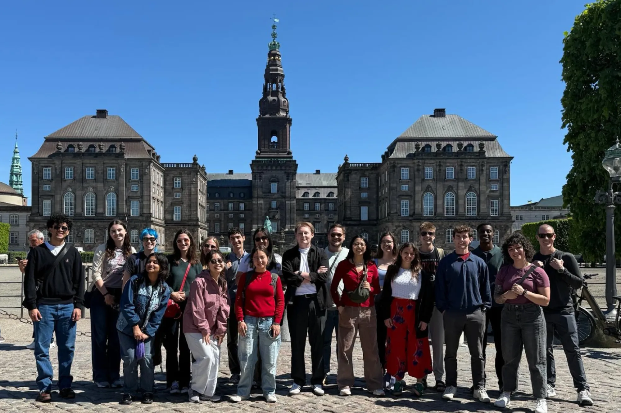 Group photo in front of building