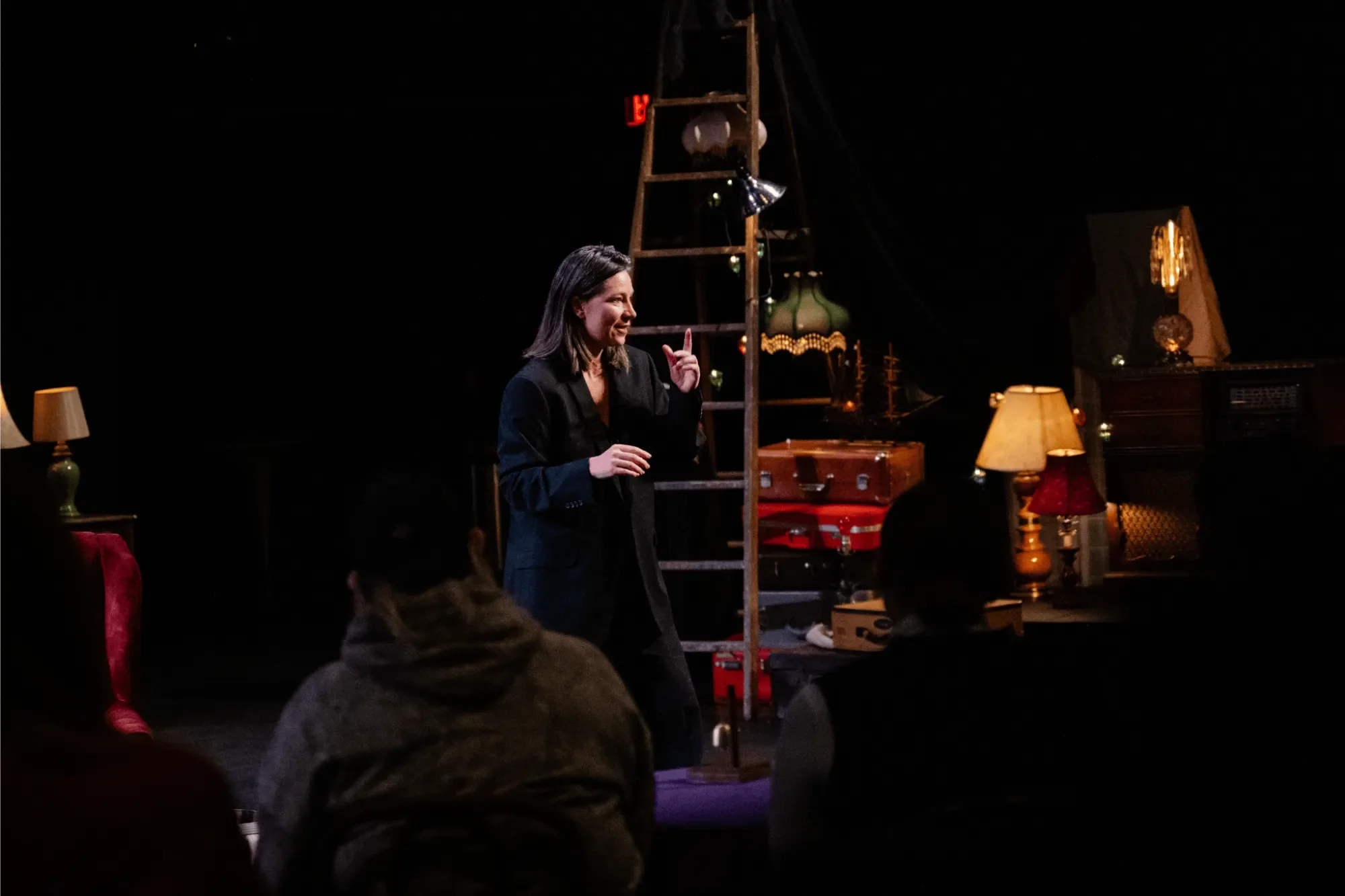 Katie Bender on stage in Instructions for a Seance