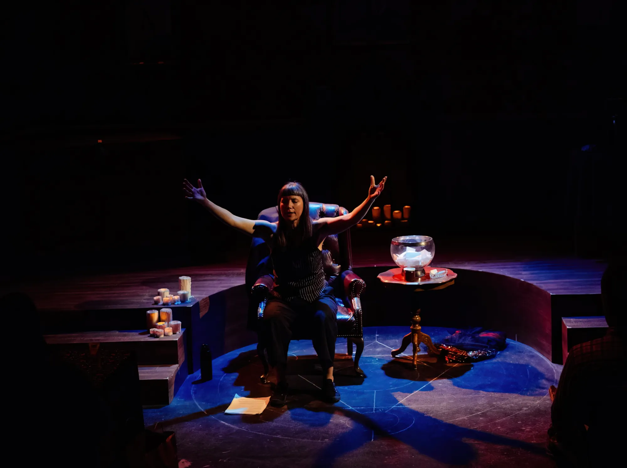 Katie Bender on stage in Instructions for a Seance
