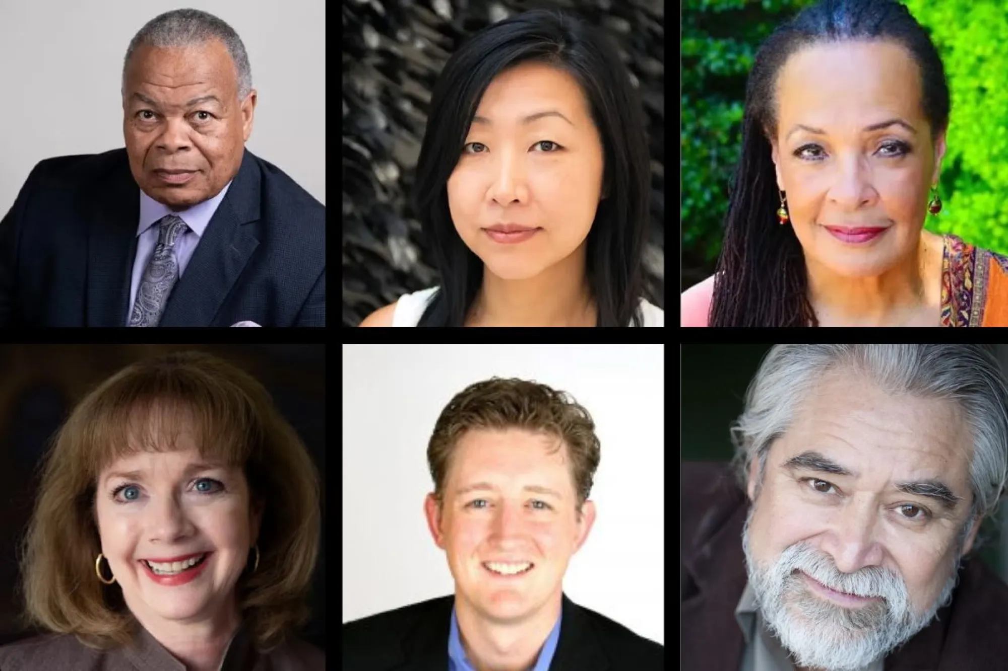 Collage with Donnie Ray Albert, Beili Liu, Fran Dorn, Sondra Lomax, Matt Hinsley and Rupert Reyes