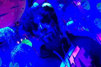 Angel Avila, a student at Transmountain Early College High School in El Paso, helped create the art installation "Synthetic."