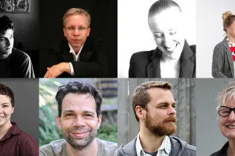 Composite photo of headshots of faculty members who received 2021 TONIC Award