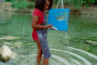 The George Washington Carver Museum has named Elizabeth Hudson B.F.A., Studio Art, 2016 for its Small Black Museum Residency Project.
