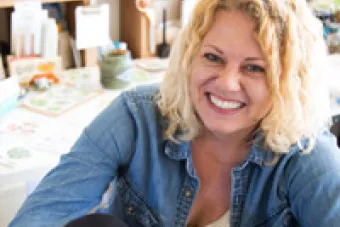 Chelsea Ward in her art studio