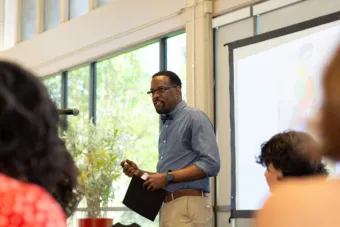 Christopher Reese M.A., Theatre, 2013 honored as 2022 UTeach Fine Arts Outstanding Educator