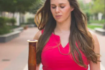 Nicole Haywood with her bassoon