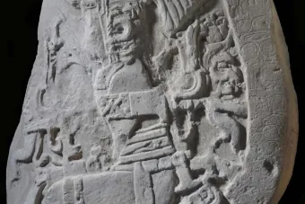 Fragment of stone with an early Maya calendar