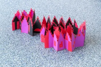 image of pink and black artwork