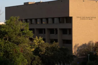 Butler building at sunrise