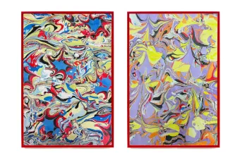 two print works by Erin Miller