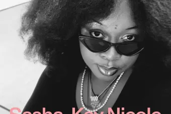 black and white headshot of Sasha-Kay Nicole