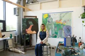 image of student in their studio