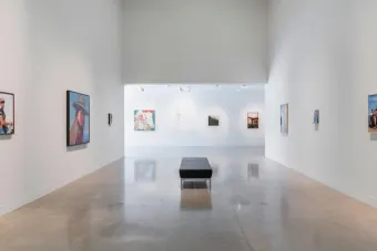 Center Space gallery with student work installed