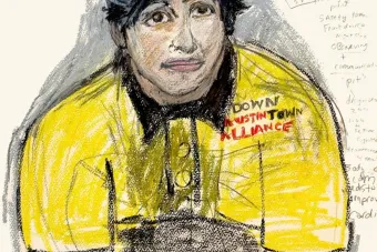 portrait of ambassador with text surrounding